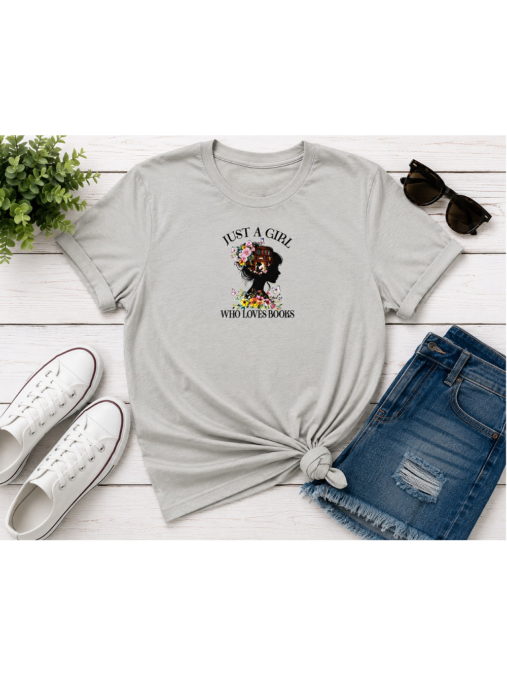New Casual Tan Cream Black Book Lovers Reading is Key Graphic Women Tee Shirt